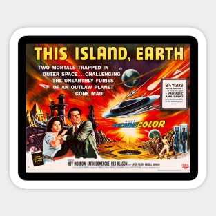 Classic Sci-Fi Movie Lobby Card - This Island Earth Sticker